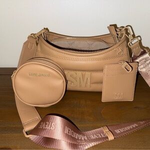 Steve Madden Beige Shoulder Bag Set